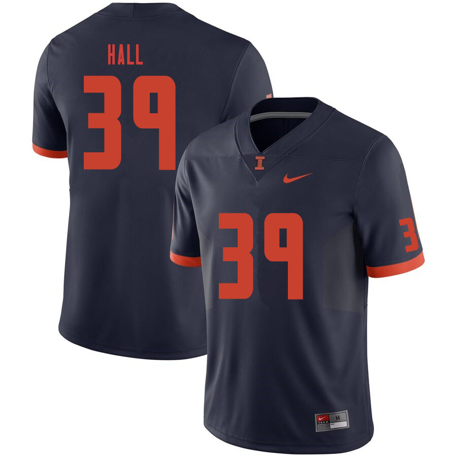 Men #39 Aidan Hall Illinois Fighting Illini College Football Jerseys Sale-Navy